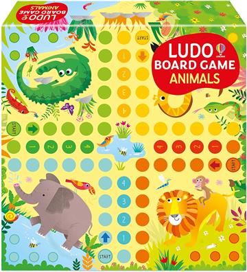 Knjiga Ludo Board Game Animals autora Usborne izdana 2022 kao tvrdi uvez dostupna u Knjižari Znanje.