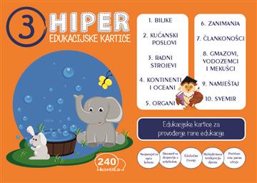 Knjiga Hiper 3 edukacijske kartice autora Hiper izdana 2017 kao ostalo dostupna u Knjižari Znanje.