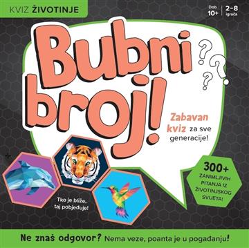 Knjiga Bubni broj - Kviz životinje autora Grupa autora izdana 2026 kao meki uvez dostupna u Knjižari Znanje.