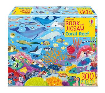 Knjiga Book And Jigsaw Coral Reef autora Usborne izdana 2024 kao meki uvez dostupna u Knjižari Znanje.