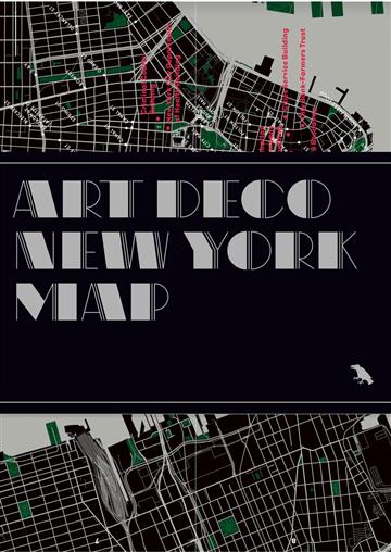 Knjiga Art Deco New York Map autora City Map, Blue Crow izdana 2018 kao karta dostupna u Knjižari Znanje.