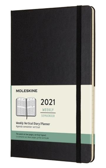 Moleskine 2021 Weekly Large Hardcover Vertical Diary: Black 8053853606754