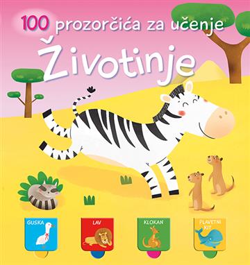 Knjiga 101 Prozorčića: RiječiŽivotinje autora  izdana 2021 kao tvrdi uvez dostupna u Knjižari Znanje.