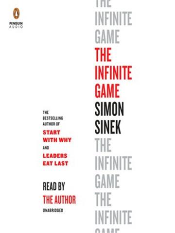 Knjiga Infinite Game autora Simon Sinek izdana 2019 kao tvrdi uvez dostupna u Knjižari Znanje.
