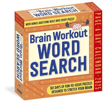 Knjiga Brain Workout Word Search 2025 Page-A-Day autora Grupa autora izdana 2024 kao meki dostupna u Knjižari Znanje.