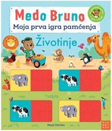 Knjiga Medo Bruno: Moja prva igra pamćenja - Životinje autora Benji Davies izdana  kao meki uvez dostupna u Knjižari Znanje.