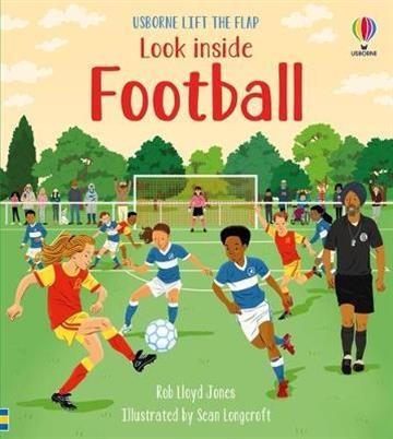 Knjiga Look inside Football autora Usborne izdana 2021 kao tvrdi uvez dostupna u Knjižari Znanje.