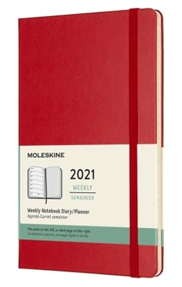 Moleskine 2021 Weekly Large Softcover Diary: Scarlet Red 8053853606549