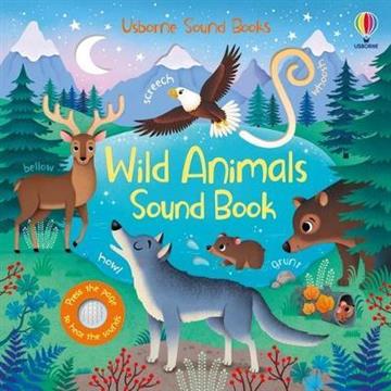 Knjiga Wild Animal Sound Book autora Usborne izdana 2022 kao tvrdi uvez dostupna u Knjižari Znanje.