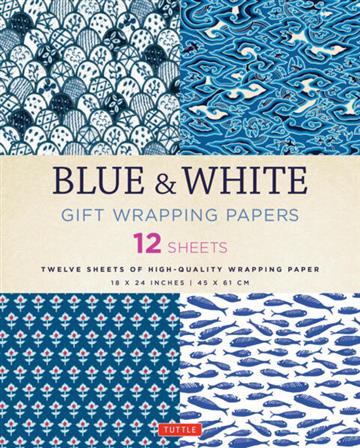 Knjiga Blue & White Gift Wrapping Papers: 12 Sheets autora Tuttle izdana 2016 kao  dostupna u Knjižari Znanje.