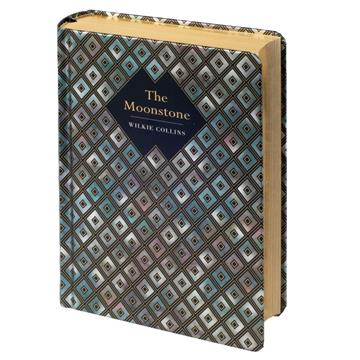 Knjiga Moonstone autora Wilkie Collins izdana 2023 kao tvrdi uvez dostupna u Knjižari Znanje.