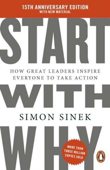 Knjiga Start With Why autora Simon Sinek izdana 2025 kao meki uvez dostupna u Knjižari Znanje.