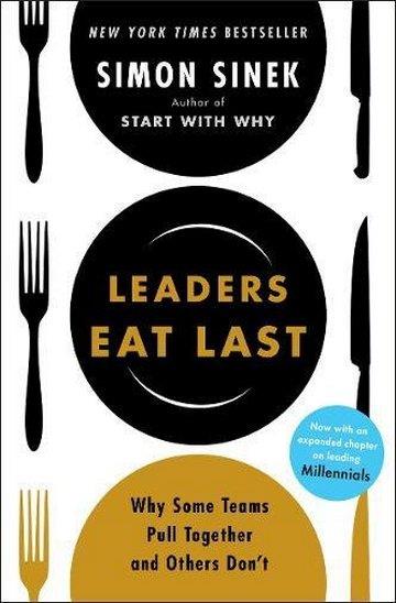 Knjiga Leaders Eat Last autora Simon Sinek izdana 2017 kao meki uvez dostupna u Knjižari Znanje.