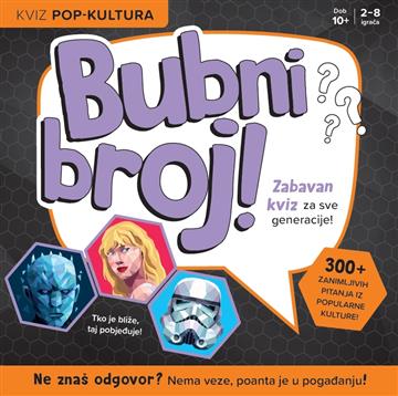 Knjiga Bubni broj - Kviz pop-kultura autora Grupa autora izdana 2026 kao meki uvez dostupna u Knjižari Znanje.