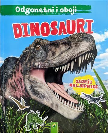 Knjiga Dinosauri – odgonetni i oboji autora Grupa autora izdana 2021 kao meki uvez dostupna u Knjižari Znanje.