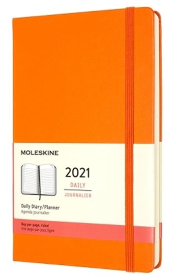 Moleskine 2021 Daily Pocket Hardcover Diary: Cadmium Orange 8056420850697