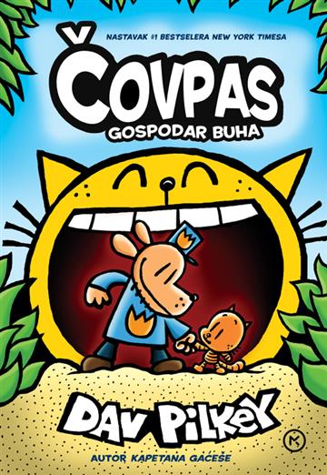 Knjiga Čovpas gospodar buha autora Dav Pilkey izdana 2025 kao tvrdi uvez dostupna u Knjižari Znanje.