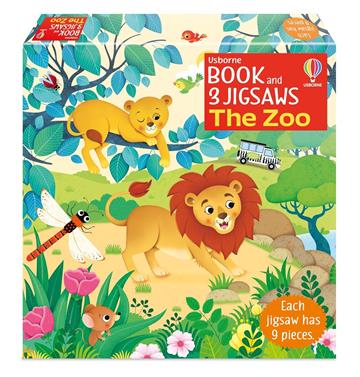 Knjiga Book and 3 Jigsaws: The Zoo autora Usborne izdana 2024 kao meki uvez dostupna u Knjižari Znanje.