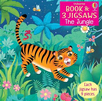 Knjiga Book and 3 Jigsaws: The Jungle autora Usborne izdana 2022 kao meki uvez dostupna u Knjižari Znanje.