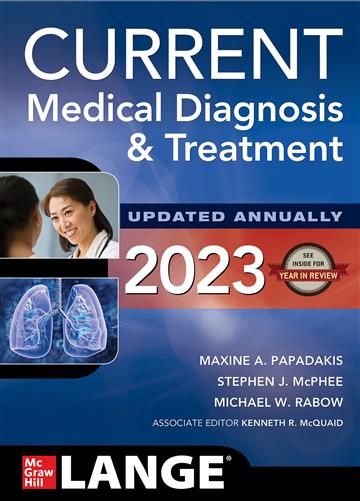 Knjiga Current Medical Diagnosis & Treatment 2023 autora Kenneth R. McQuaid, Maxine A. Papadakis, Michael W. Rabow, Stephen J. McPhee izdana 2022 kao meki uvez dostupna u Knjižari Znanje.