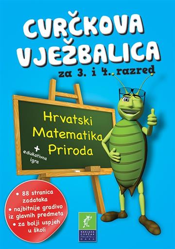 Knjiga Cvrčkova vježbalica 3-4 razred autora Grupa autora izdana  kao meki uvez dostupna u Knjižari Znanje.