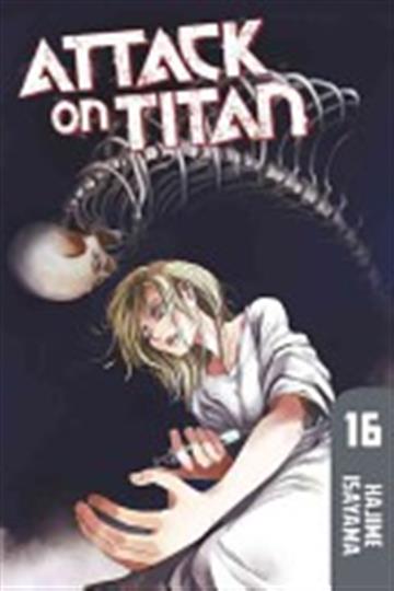 Knjiga Attack on Titan vol. 16 autora Hajime Isayama izdana 2015 kao meki uvez dostupna u Knjižari Znanje.