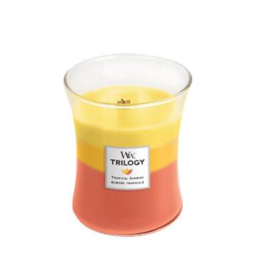 Svijeća WoodWick Trilogy Medium Tropical Sunrise 5038581087221