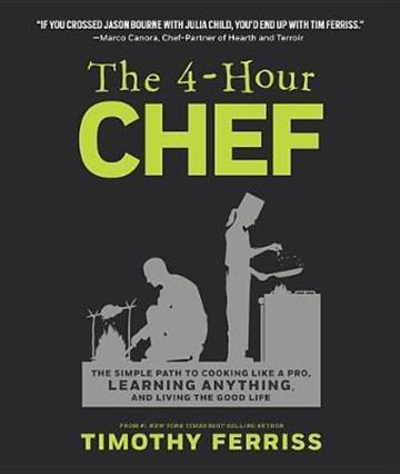 Knjiga 4-Hour Chef autora Timothy Ferriss izdana 2012 kao tvrdi uvez dostupna u Knjižari Znanje.
