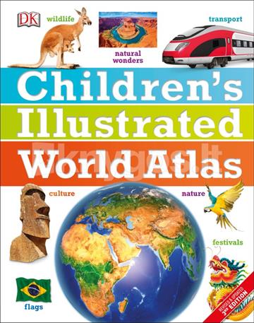 Knjiga Children's Illustrated World Atlas autora DK izdana 2017 kao tvrdi uvez dostupna u Knjižari Znanje.