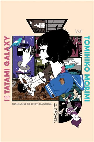 Knjiga Tatami Galaxy autora Tomihiko Morimi izdana 2022 kao tvrdi uvez dostupna u Knjižari Znanje.