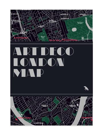 Knjiga Art Deco London Map autora City Map, Blue Crow izdana 2019 kao karta dostupna u Knjižari Znanje.