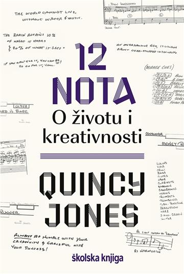 Knjiga 12 nota o životu i kreativnosti autora Quincy Jones izdana 2023 kao tvrdi uvez dostupna u Knjižari Znanje.