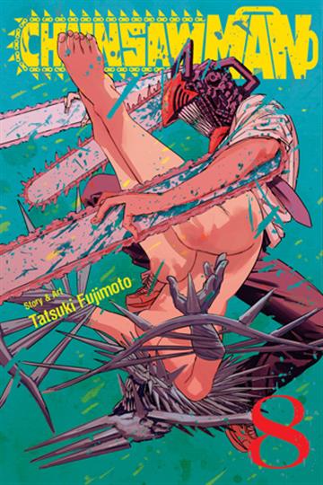 Knjiga Chainsaw Man, vol. 08 autora Tatsuki Fujimoto izdana 2021 kao meki uvez dostupna u Knjižari Znanje.