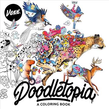 Knjiga Doodletopia Coloring Book autora Vexx izdana 2024 kao meki dostupna u Knjižari Znanje.