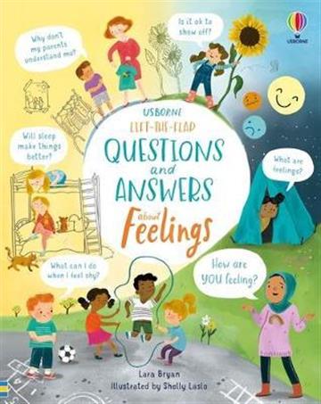Knjiga Lift-the-flap Questions and Answers about Feelings autora Usborne izdana 2022 kao tvrdi uvez dostupna u Knjižari Znanje.