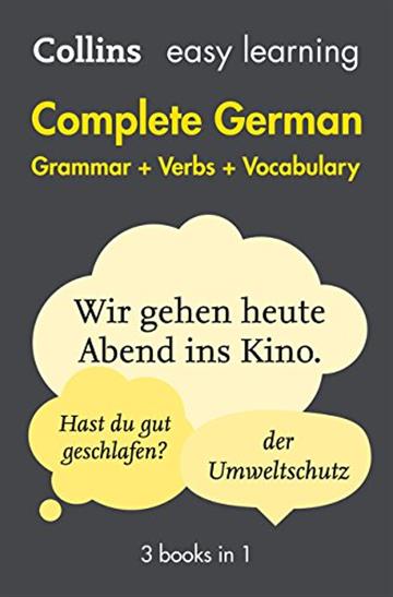 Knjiga Easy Learning German Complete Grammar, Verbs and Vocabulary autora Collins Dictionaries izdana 2016 kao meki uvez dostupna u Knjižari Znanje.