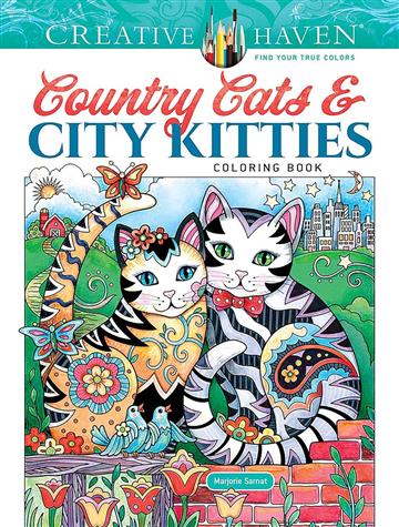 Knjiga Creative Haven Country Cats & City Kitties Coloring Book autora Marjorie Sarnat izdana 2025 kao meki uvez dostupna u Knjižari Znanje.