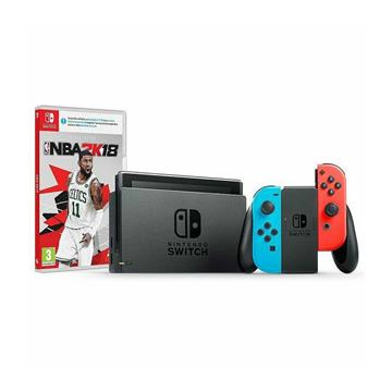 Nintendo Switch Console - Red & Blue Joy-Con + NBA 2K18 Switch 5201062009608