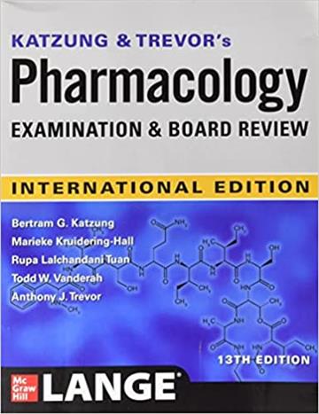 Knjiga Katzung & Trevor's Pharmacology Examination and Board Review 13th autora 	Bertram G Katzung, Marieke Kruidering Hall izdana 2021 kao meki uvez dostupna u Knjižari Znanje.