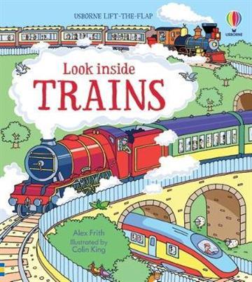 Knjiga Look inside Trains autora Usborne izdana 2015 kao tvrdi uvez dostupna u Knjižari Znanje.