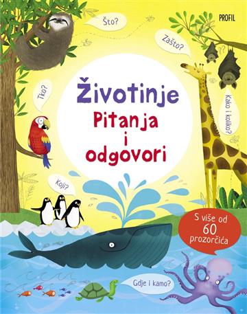 Knjiga Životinje - pitanja i odgovori autora Katie Daynes izdana 2024 kao tvrdi uvez dostupna u Knjižari Znanje.