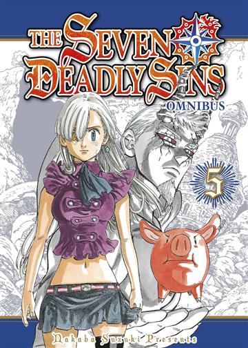 Knjiga Seven Deadly Sins Omnibus 5, vol. 13-15 autora Nakaba Suzuki izdana 2022 kao meki uvez dostupna u Knjižari Znanje.