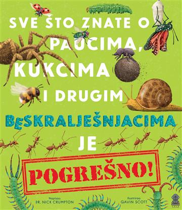 Knjiga Sve što znate o paucima, kukcima i drugim beskralješnjacima je pogrešno! autora dr. Nick Crumpton izdana 2025 kao meki dostupna u Knjižari Znanje.