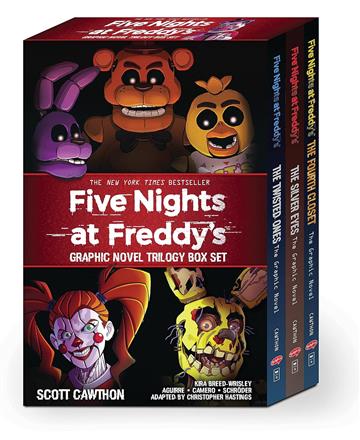 Knjiga Five Nights at Freddy's Graphic Novel Trilogy Box Set autora Scott Cawthon izdana 2023 kao meki uvez dostupna u Knjižari Znanje.