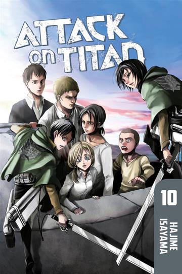 Knjiga Attack on Titan vol. 10 autora Hajime Isayama izdana 2013 kao meki uvez dostupna u Knjižari Znanje.